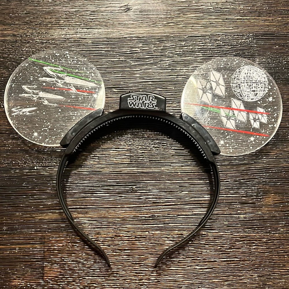 Disney Star Wars Clear Spaceship Ear Headband with Black Band